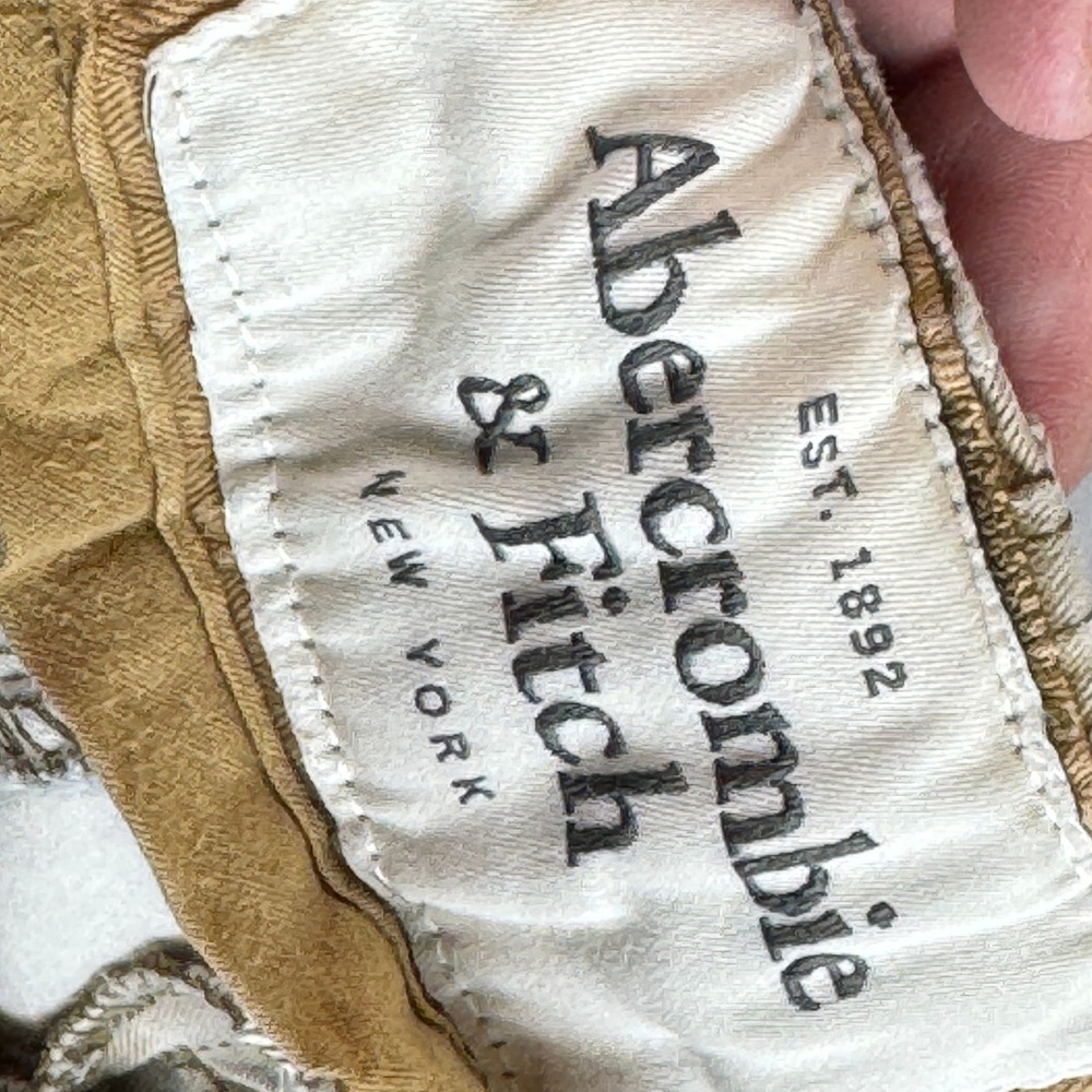 VINTAGE Abercrombie & Fitch Cargo 32 Mens Distressed Paratrooper Pockets Heavy - Picture 16 of 16